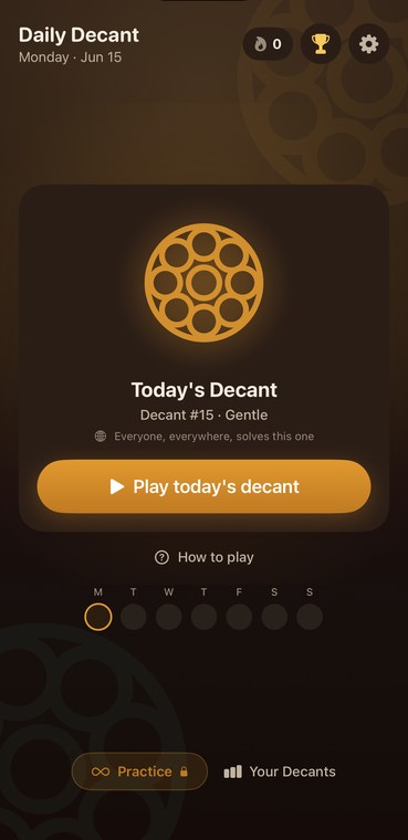 Daily Decant screen 2