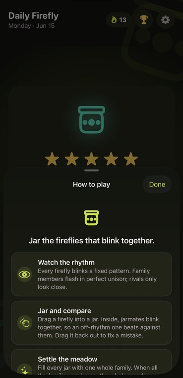 Daily Firefly screen 1
