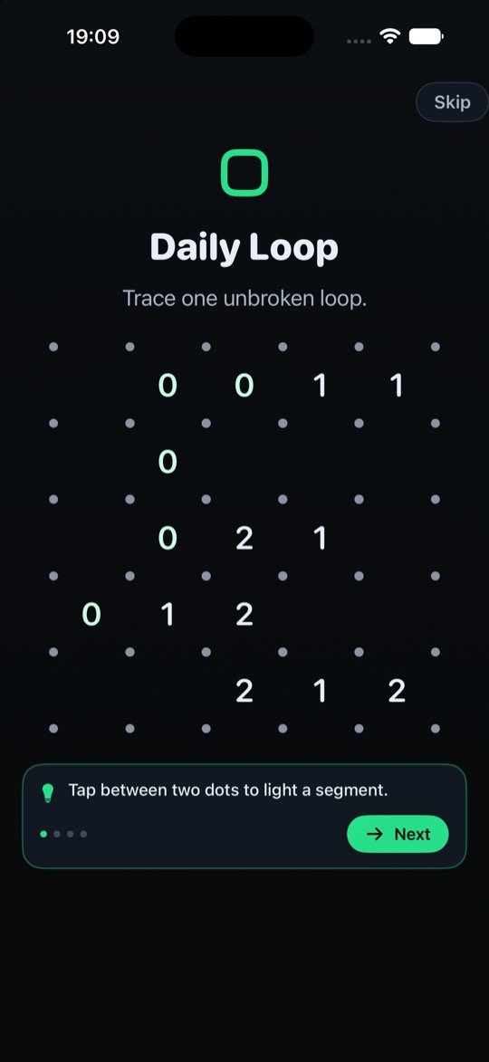 Daily Loop screen 1