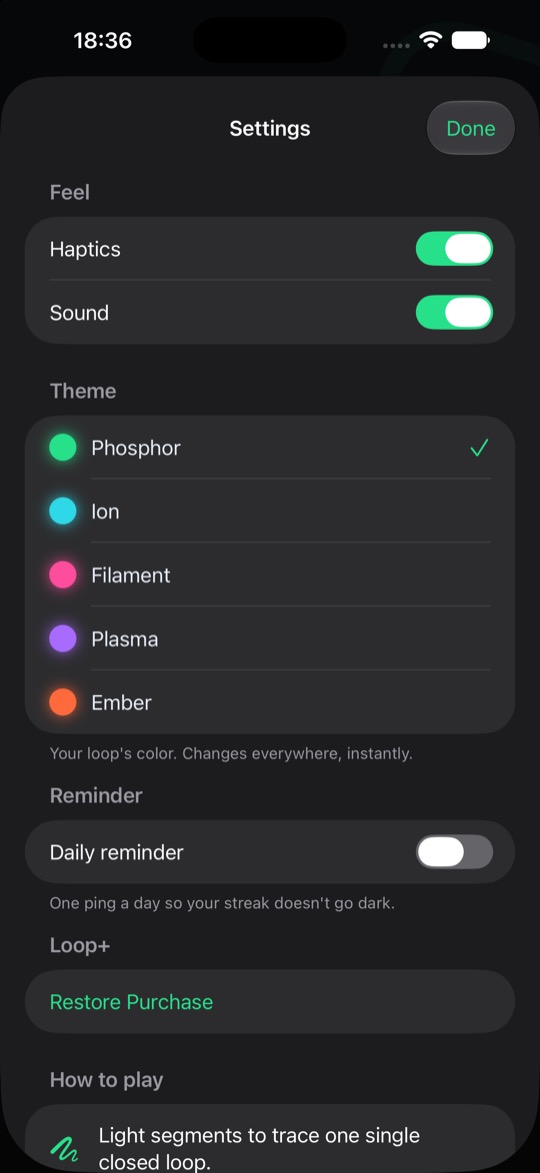 Daily Loop screen 4