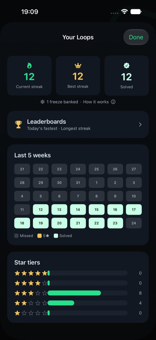 Daily Loop screen 5