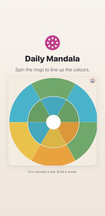 Daily Mandala screen 1