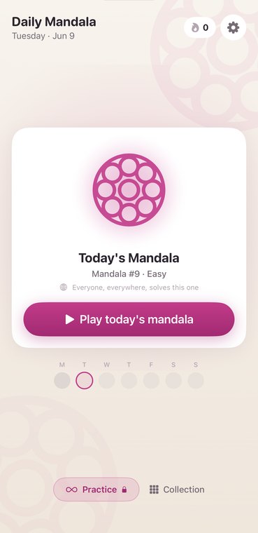 Daily Mandala screen 2