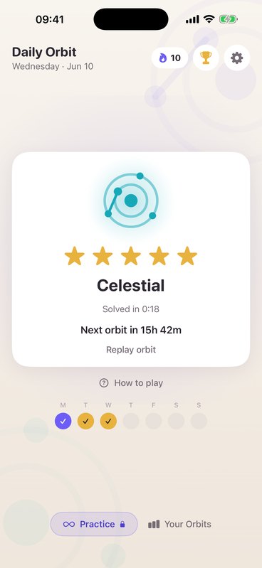 Daily Orbit screen 4
