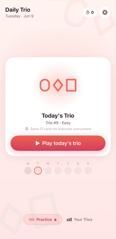 Daily Trio screen 2